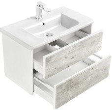 Комплект мебели бетон/белый матовый 80 см Roca Ronda ZRU9303004 + 327470000 + ZRU9303009