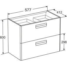 Комплект мебели белый глянец 60 см Roca The Gap ZRU9302879 + 327472000 + ZRU9302688688