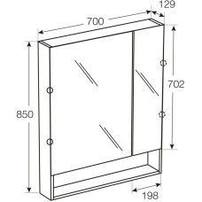 Комплект мебели белый глянец 70 см Roca The Gap ZRU9302878 + 327471000 + ZRU9302886