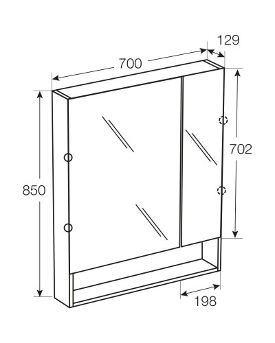 Комплект мебели белый глянец 70 см Roca The Gap ZRU9302878 + 327471000 + ZRU9302886