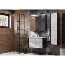 Комплект мебели белый глянец/антрацит 80 см Roca Ronda ZRU9302965 + 327470000 + ZRU9302970