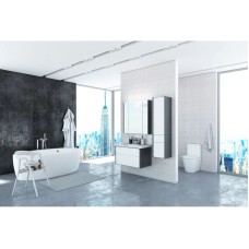 Комплект мебели белый глянец/антрацит 80 см Roca Ronda ZRU9302965 + 327470000 + ZRU9302970