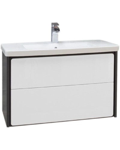 Комплект мебели белый глянец/антрацит 80 см Roca Ronda ZRU9302965 + 327470000 + ZRU9302970