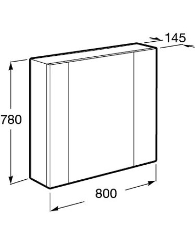 Комплект мебели белый глянец/антрацит 80 см Roca Ronda ZRU9302965 + 327470000 + ZRU9302970