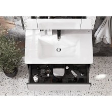 Комплект мебели белый глянец/антрацит 80 см Roca Ronda ZRU9302965 + 327470000 + ZRU9302970