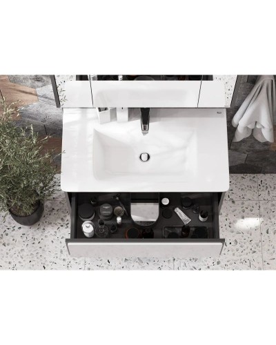 Комплект мебели белый глянец/антрацит 80 см Roca Ronda ZRU9302965 + 327470000 + ZRU9302970