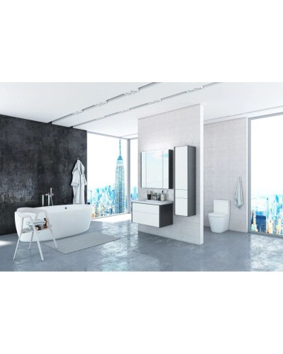 Комплект мебели белый глянец/антрацит 70 см Roca Ronda ZRU9302964 + 327471000 + ZRU9302969