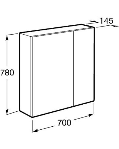 Комплект мебели белый глянец/антрацит 70 см Roca Ronda ZRU9302964 + 327471000 + ZRU9302969