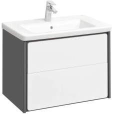Комплект мебели белый глянец/антрацит 70 см Roca Ronda ZRU9302964 + 327471000 + ZRU9302969