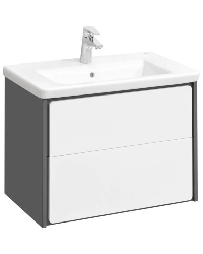 Комплект мебели белый глянец/антрацит 70 см Roca Ronda ZRU9302964 + 327471000 + ZRU9302969