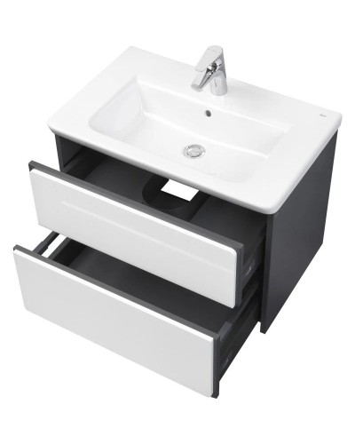 Комплект мебели белый глянец/антрацит 70 см Roca Ronda ZRU9302964 + 327471000 + ZRU9302969