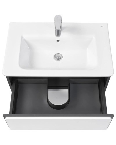 Комплект мебели белый глянец/антрацит 70 см Roca Ronda ZRU9302964 + 327471000 + ZRU9302969