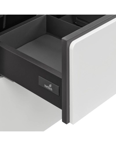 Комплект мебели белый глянец/антрацит 70 см Roca Ronda ZRU9302964 + 327471000 + ZRU9302969