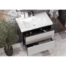 Комплект мебели белый глянец/антрацит 70 см Roca Ronda ZRU9302964 + 327471000 + ZRU9302969