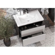Комплект мебели белый глянец/антрацит 70 см Roca Ronda ZRU9302964 + 327471000 + ZRU9302969