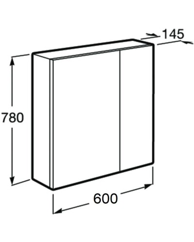 Комплект мебели белый глянец/антрацит 60 см Roca Ronda ZRU9302963 + 327472000 + ZRU9302968