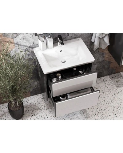 Комплект мебели белый глянец/антрацит 60 см Roca Ronda ZRU9302963 + 327472000 + ZRU9302968