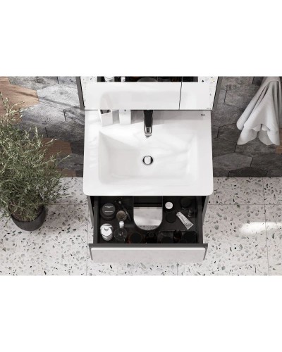 Комплект мебели белый глянец/антрацит 60 см Roca Ronda ZRU9302963 + 327472000 + ZRU9302968