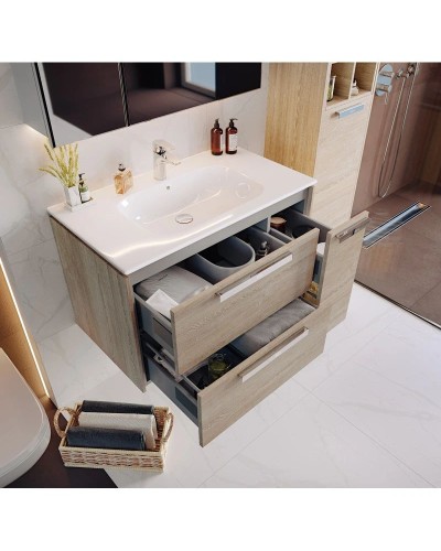 Комплект мебели светлый дуб 80 см Roca Lago 857296444 + 32799C000 + ZRU9000033