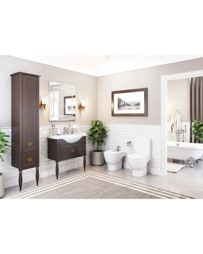 Комплект мебели дуб тёмный шоколад 85 см Roca America L Evolution ZRU9302959 + 327206000 + ZRU9302950