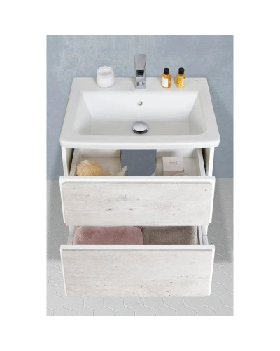 Комплект мебели бетон/белый матовый 60 см Roca Ronda ZRU9303002 + 327472000 + ZRU9303007