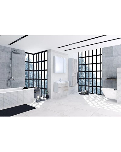 Комплект мебели бетон/белый матовый 60 см Roca Ronda ZRU9303002 + 327472000 + ZRU9303007