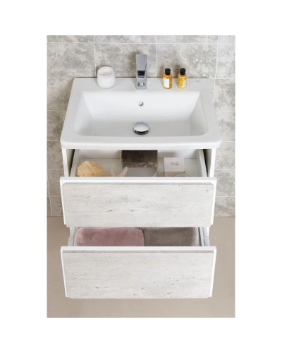 Комплект мебели бетон/белый матовый 60 см Roca Ronda ZRU9303002 + 327472000 + ZRU9303007