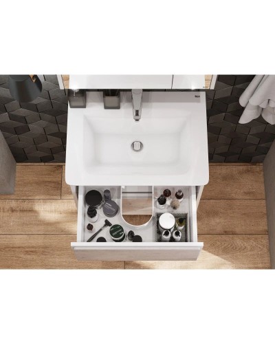 Комплект мебели бетон/белый матовый 60 см Roca Ronda ZRU9303002 + 327472000 + ZRU9303007