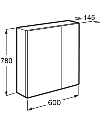 Комплект мебели бетон/белый матовый 60 см Roca Ronda ZRU9303002 + 327472000 + ZRU9303007