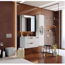 Комплект мебели белый глянец 80 см Roca Lago 857296806 + 32799C000 + ZRU9000033