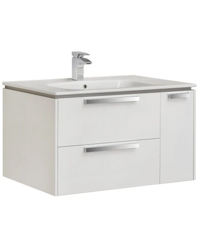 Комплект мебели белый глянец 80 см Roca Lago 857296806 + 32799C000 + ZRU9000033