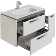 Комплект мебели белый глянец 80 см Roca Lago 857296806 + 32799C000 + ZRU9000033