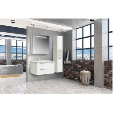 Комплект мебели белый глянец 80 см Roca Lago 857296806 + 32799C000 + ZRU9000033