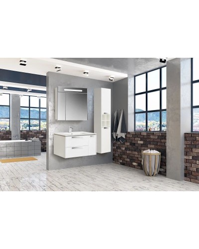 Комплект мебели белый глянец 80 см Roca Lago 857296806 + 32799C000 + ZRU9000033