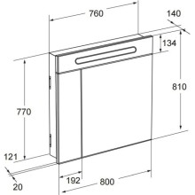 Комплект мебели белый глянец 80,5 см Roca Victoria Nord ZRU9000032 + 32799C000 + ZRU9000033