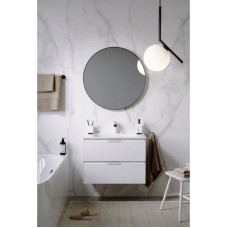 Комплект мебели белый глянец 75,5 см Aqwella 5 Stars Accent ACC0175W + Mal.75.04.D + RM0208BLK