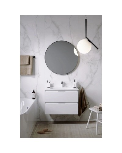 Комплект мебели белый глянец 75,5 см Aqwella 5 Stars Accent ACC0175W + Mal.75.04.D + RM0208BLK