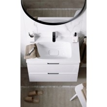 Комплект мебели белый глянец 75,5 см Aqwella 5 Stars Accent ACC0175W + Mal.75.04.D + RM0208BLK