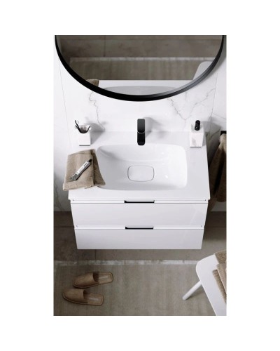 Комплект мебели белый глянец 75,5 см Aqwella 5 Stars Accent ACC0175W + Mal.75.04.D + RM0208BLK