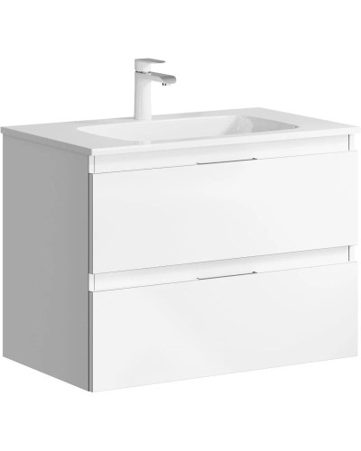 Комплект мебели белый глянец 75,5 см Aqwella 5 Stars Accent ACC0175W + Mal.75.04.D + RM0208BLK