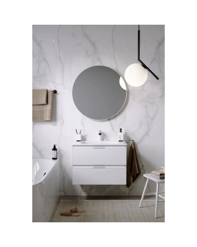 Комплект мебели белый глянец 75,5 см Aqwella 5 Stars Accent ACC0175W + Mal.75.04.D + RM0208W