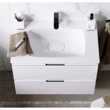 Комплект мебели белый глянец 75,5 см Aqwella 5 Stars Accent ACC0175W + Mal.75.04.D + RM0208W