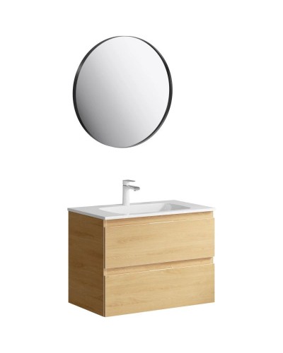 Комплект мебели дуб золотой 75,5 см Aqwella 5 Stars Accent ACC0175DZ + Mal.75.04.D + RM0208BLK