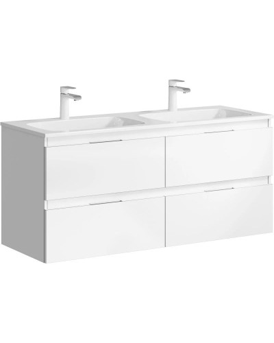 Комплект мебели белый глянец 121,8 см Aqwella 5 Stars Accent ACC0112W + Mal.12.04.D + RM0205BLK + RM0205BLK