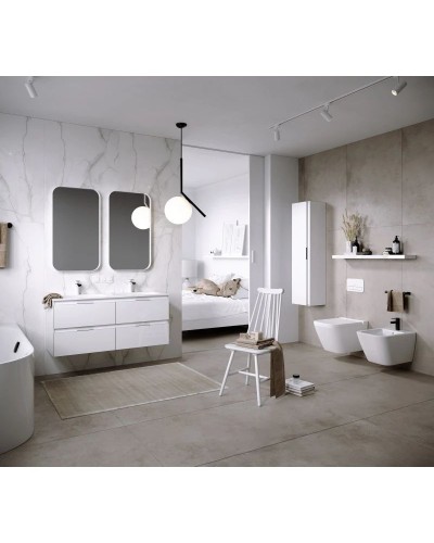 Комплект мебели белый глянец 121,8 см Aqwella 5 Stars Accent ACC0112W + Mal.12.04.D + RM0205W + RM0205W