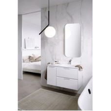 Комплект мебели белый глянец 91,8 см Aqwella 5 Stars Accent ACC0109RW + Mal.09.04.D-R + RM0205W