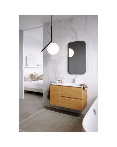 Комплект мебели дуб золотой 91,8 см Aqwella 5 Stars Accent ACC0109RDZ + Mal.09.04.D-R + RM0205BLK