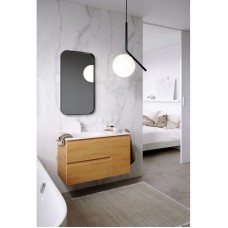 Комплект мебели дуб золотой 91,8 см Aqwella 5 Stars Accent ACC0109LDZ + Mal.09.04.D-L + RM0205BLK