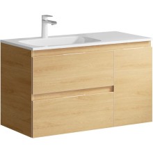 Комплект мебели дуб золотой 91,8 см Aqwella 5 Stars Accent ACC0109LDZ + Mal.09.04.D-L + RM0205BLK