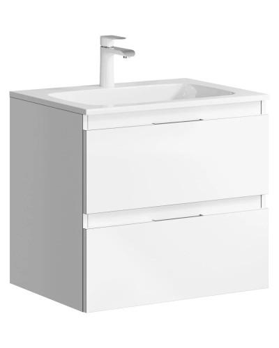 Комплект мебели белый глянец 60,8 см Aqwella 5 Stars Accent ACC0106W + Mal.06.04.D + RM0206W